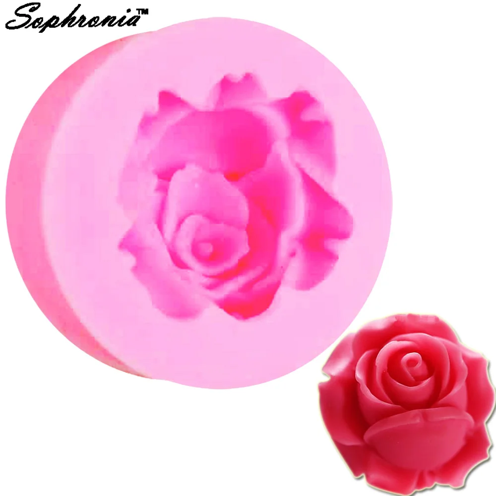 

10pcs/set M518 Rose Flower Candle Moulds Soap Mold Kitchen-Baking Resin Silicone Form Home Decoration 3D DIY Clay Craft Wax-Maki