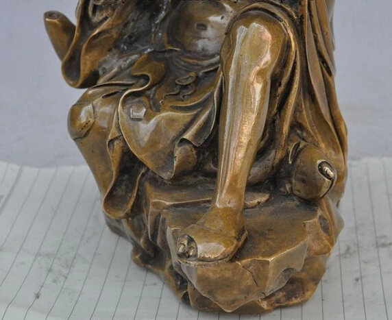 SCY bir 005310 9 &quotКитайский буддийский из бронзы рохань Архат монах Fo JiGong Chai Gong статуя