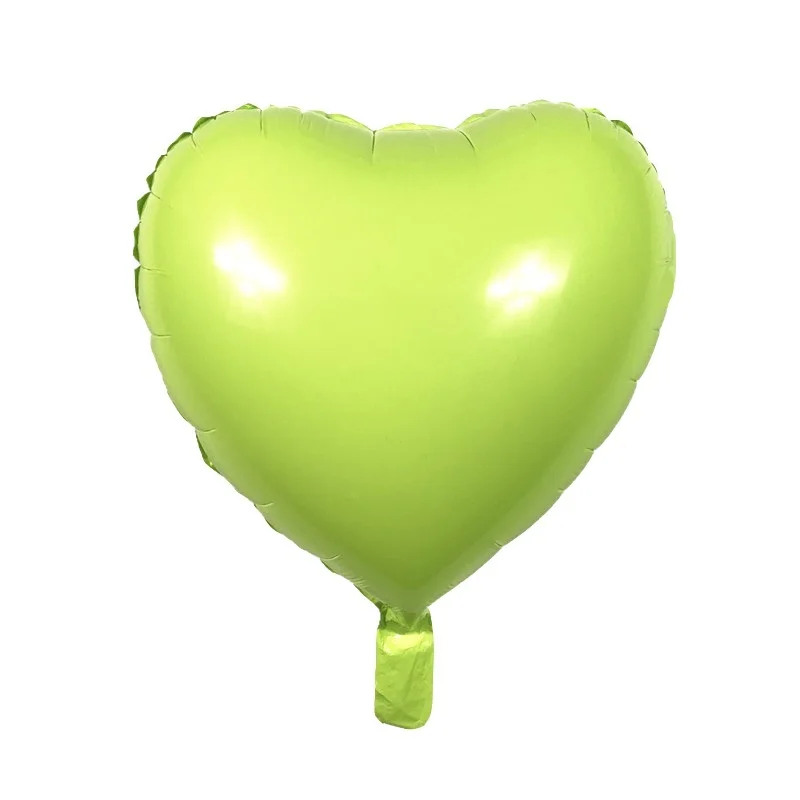 Green Heart 1 шт. 18 дюймов Макарон Цвет Heart& Star шарики из фольги разных форм гелиевый воздух мяч для Одежда для свадьбы, дня рождения украшение шары расходные материалы - Цвет: Green Heart