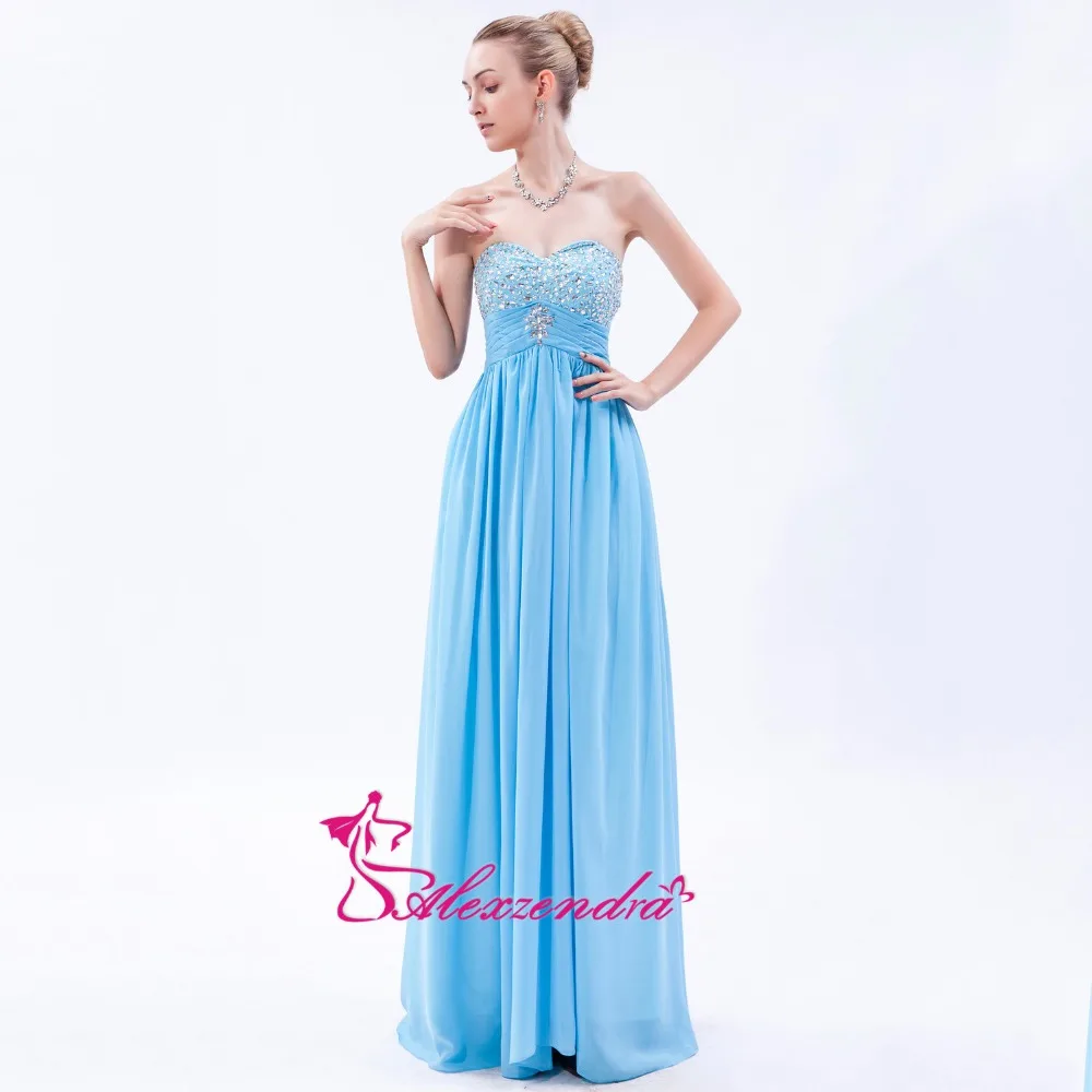 

Alexzдра дневное синее платье для выпускного вечера, лиф с бисером сердечком, Длинные вечерние платья, платье для вечеринки на заказ