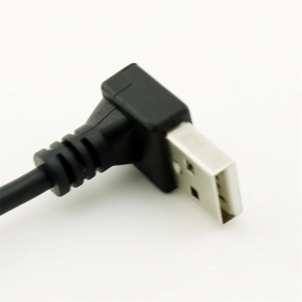 1 шт. до угла USB 2,0 штекер USB 2,0 B Мужской вверх под углом 90 градусов принтер, сканер кабель-адаптер шнур 25 см