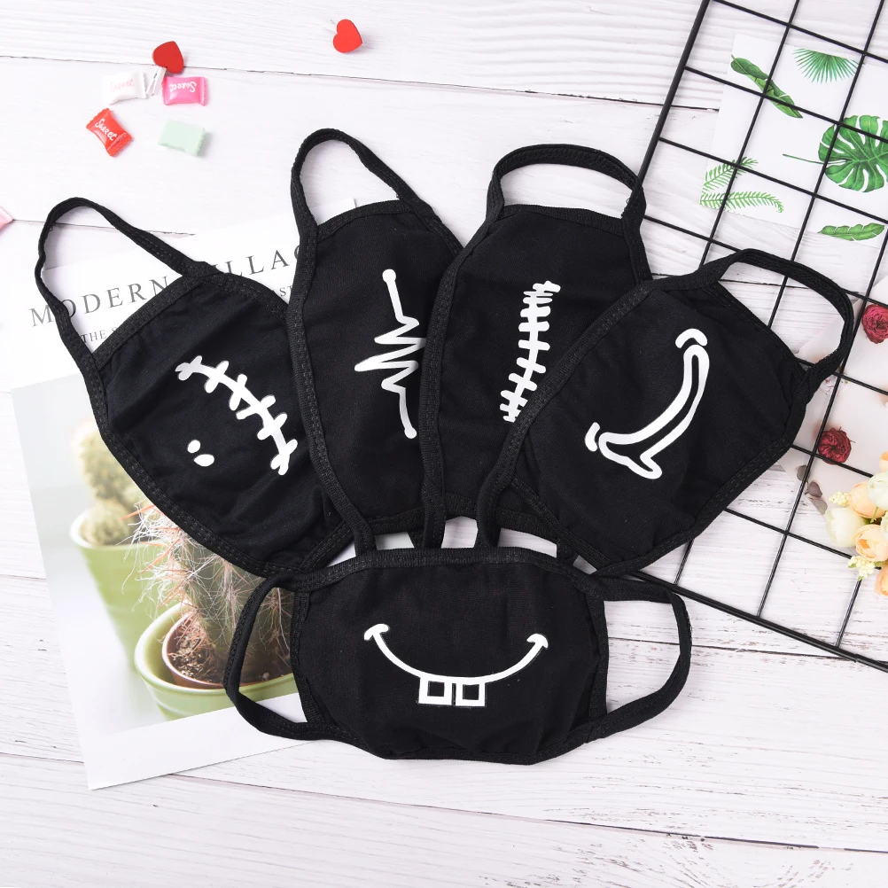 1 шт. кавайная противопылевая маска хлопковая для губ милая унисекс мультяшная