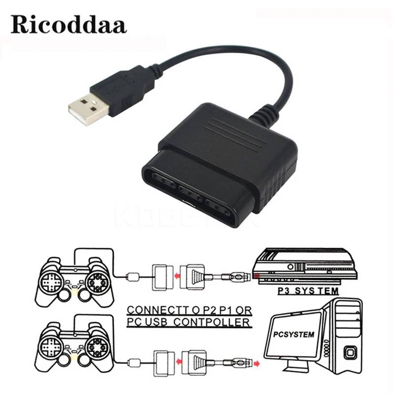 Для sony playstation 2 Джойстик Геймпад для 3 PS3 PC USB игры контроллер адаптер конвертер кабель без драйвера игровой аксессуар