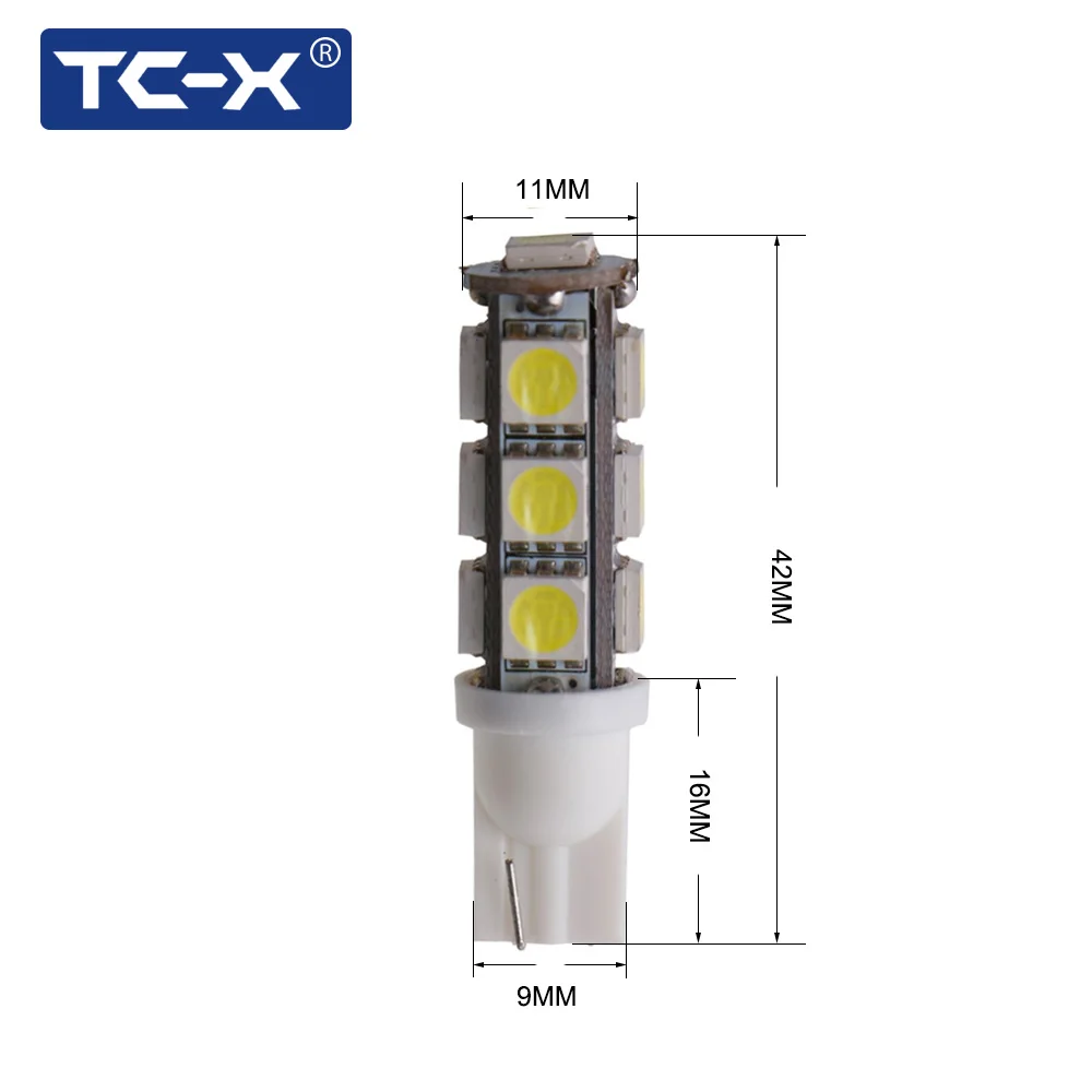 TC-X 5 пар T10 5050 194 168 192 Автомобильная бокосветильник ПА W5W 13 светодиодов 13smd