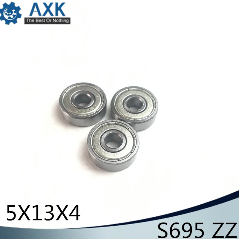 S695ZZ подшипник 5*13*4 мм (100 шт.) ABEC 1 440C ролик из нержавеющей стали S695Z S695 Z ZZ шариковые