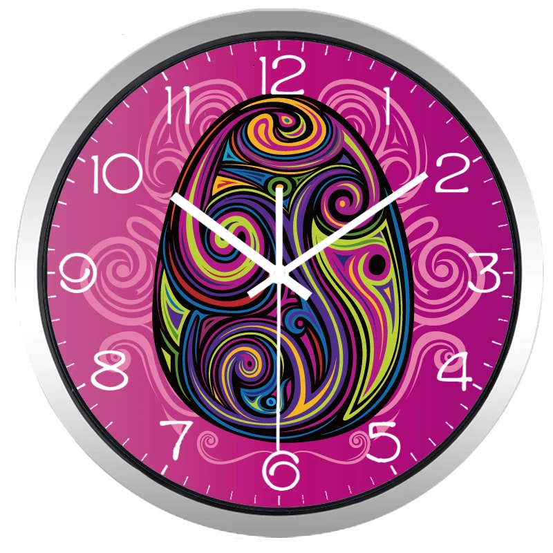 Новые креативные красочные декоративные настенные часы для спальни с яйцом|brand