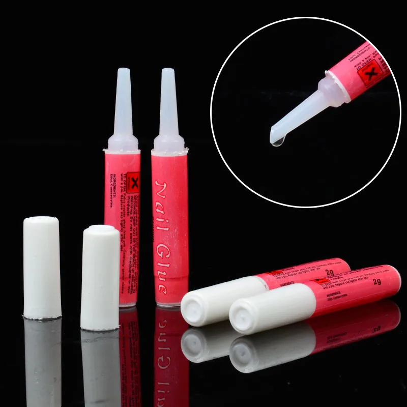 

10 pcs Nail Glue 2ml Super Strong Adhesive Gel For False Fake Acrylic Nail Rhinestone Beauty Gems Makeup Toe Care Tool Art Tips
