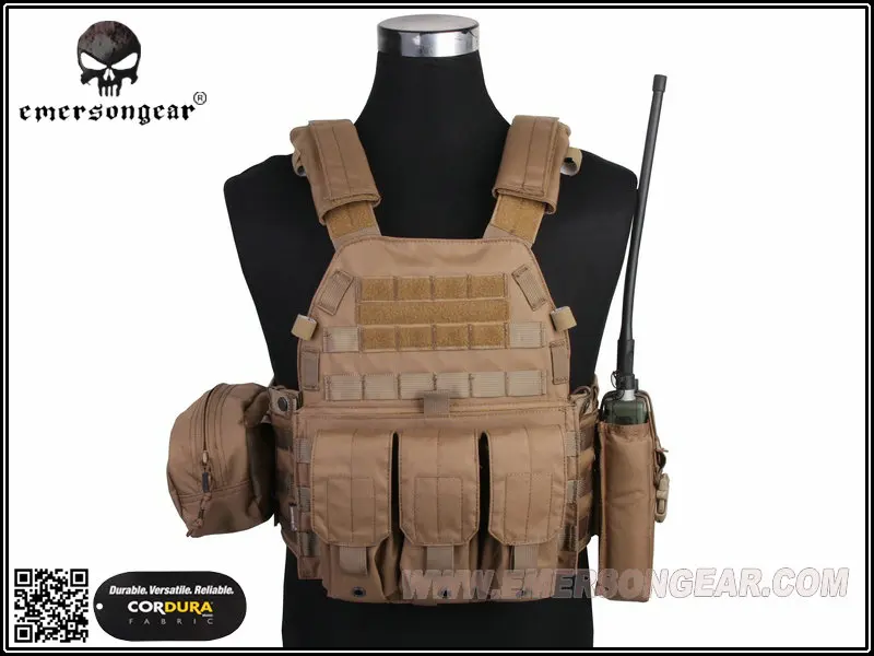 Emersongear LBT6094A стильный тактический жилет с 3 мешочками страйкбол боевой Молл Coyote