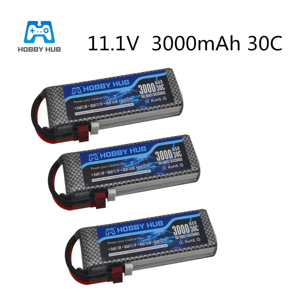 2/3/4 шт. 11 1 В 3S 30C 3000 мАч литий полимерный аккумулятор Аккумулятор для