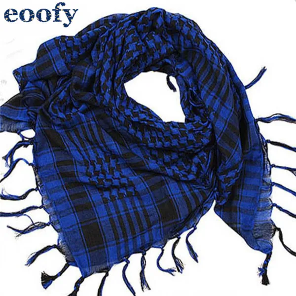 Blue Высокое Качество Арабский шемаг Keffiyeh военный тактический палестинский шарф для мужчин шаль Kafiya обёрточная бумага шема шарф модные шарфы - Цвет: Blue