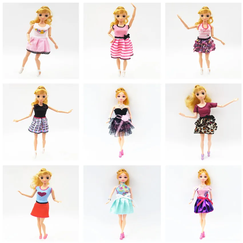 5 шт. красивые ручной работы вечерние кукольная одежда Girls'Gifts игрушка кукла