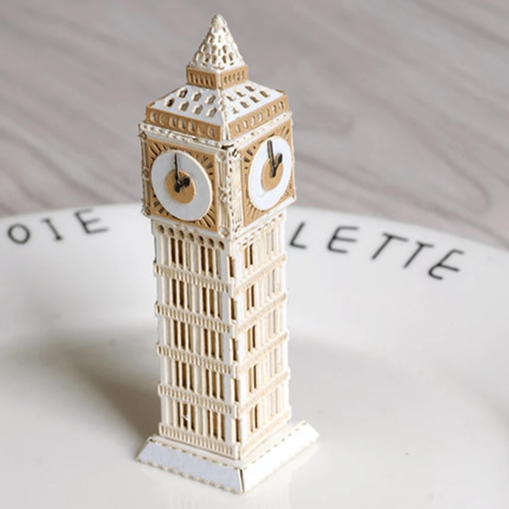 Бумажные 3d Пазлы для знаменитых мини домов Игрушечная модель Биг Бена