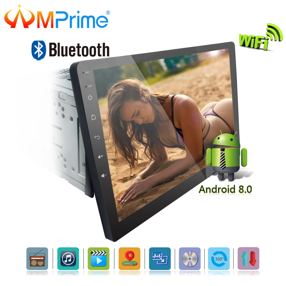 AMPrime 10 1 &quotAndroid 8 0 автомобильный стерео радио 2 din CD/DVD мультимедийный плеер