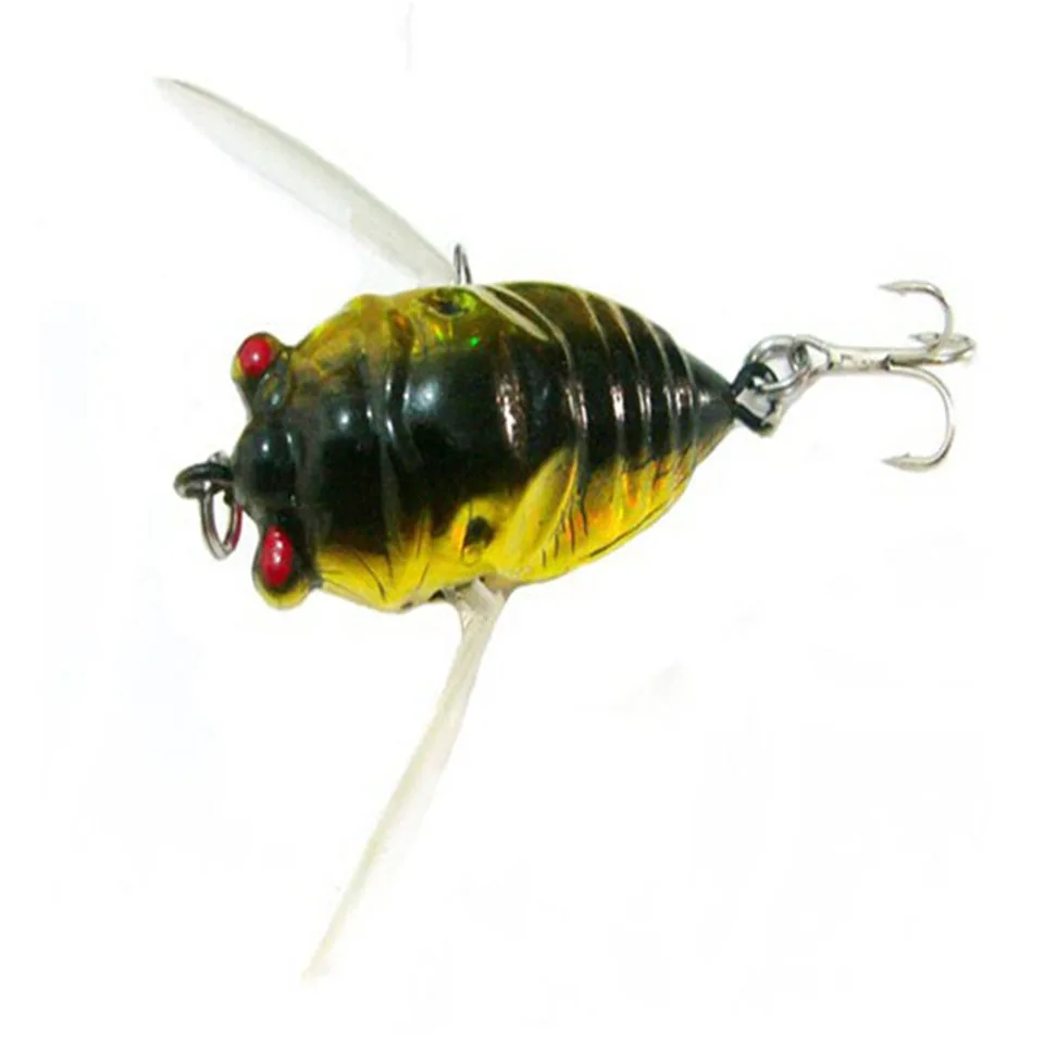 

1PCS Cicada 6g 4cm Perch Insect Lure Bait Fishing Lure Treble Barb Hooks Fishing Tackle Artificial Bait Fishing