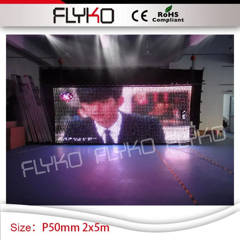 Бар KTV сценическое украшение P5cm 2x5m led видео занавес полный цвет Видение