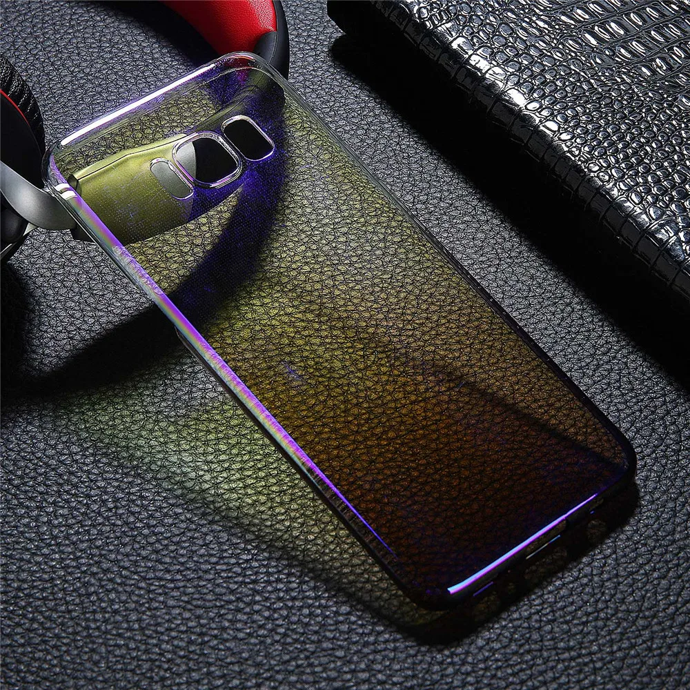 Жесткий чехол Aurora из поликарбоната для samsung Galaxy S10 Plus S9 S8 Plus S10e Blue Ray Роскошный прозрачный чехол для телефона s для samsung Note 9 8 S7 Edge