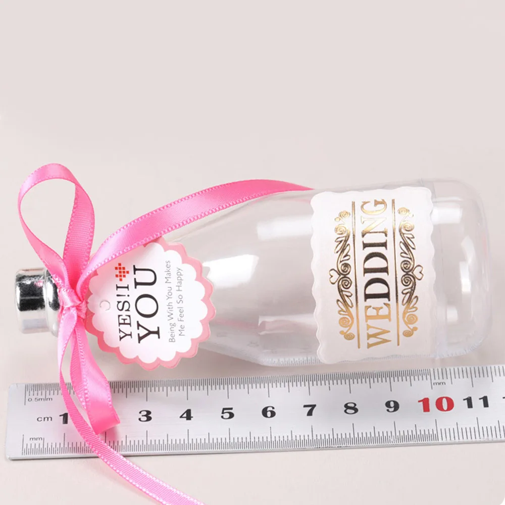 12 шт./лот прозрачные пластиковые коробки для конфет благосклонности венчания