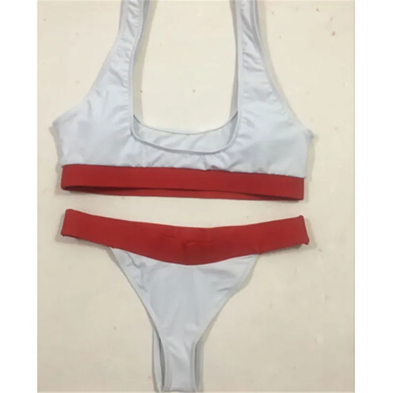 

2018 New Sexy Women Two Piece Bikini Set Lady Push-up Padded Swimsuit Brazilian Biquini Color Patchwork Swimwear Maillot De Bain