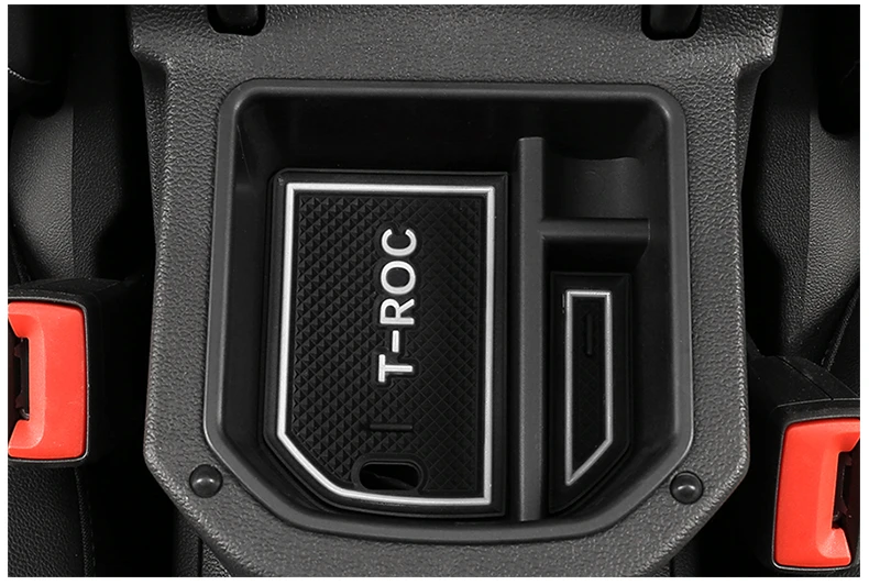 Для 2018 2019 VW T ROC TROC подлокотник центральной литейный Ящик Контейнер для хранения