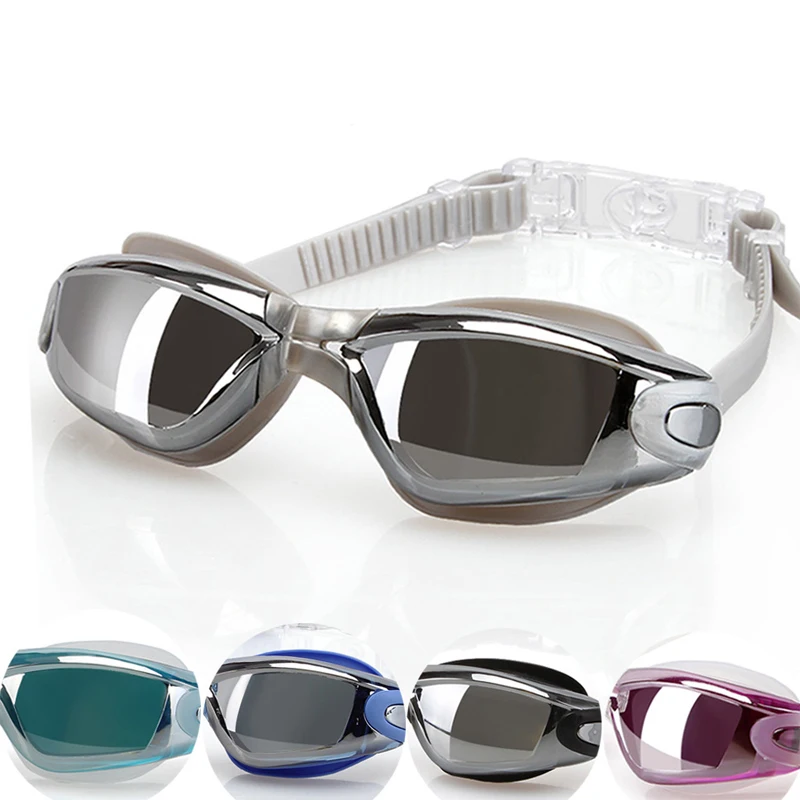 

C204 New Visual Field Waterproof Anti-fog Swimming Glasses Comfortable Professional Swimming Goggles Male / female Multi-color