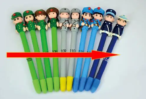 20pcs High quality Polymer clay kids gift pen arrow style in stock soft ballpoint novelty cartoon students ball | Канцтовары для