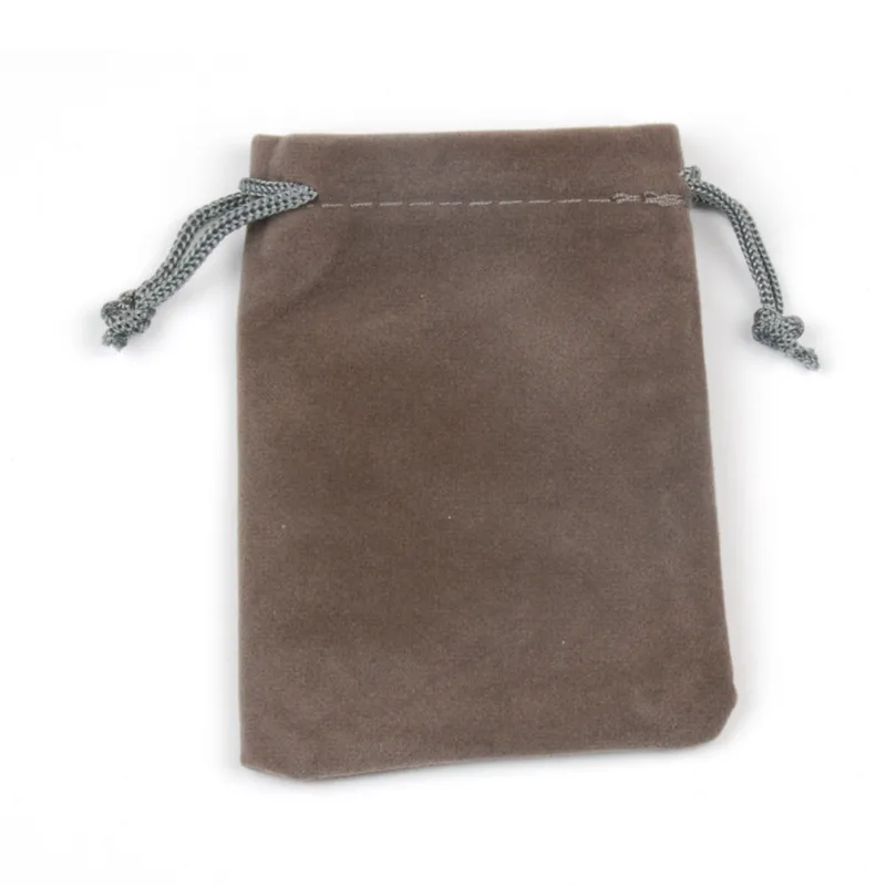 Сумки для украшений из серого бархата с завязками LANWAYLUCKY размером 7х9 см для свадеб, Рождества и вечеринок, материал - ткань, 50 штук в упаковке.