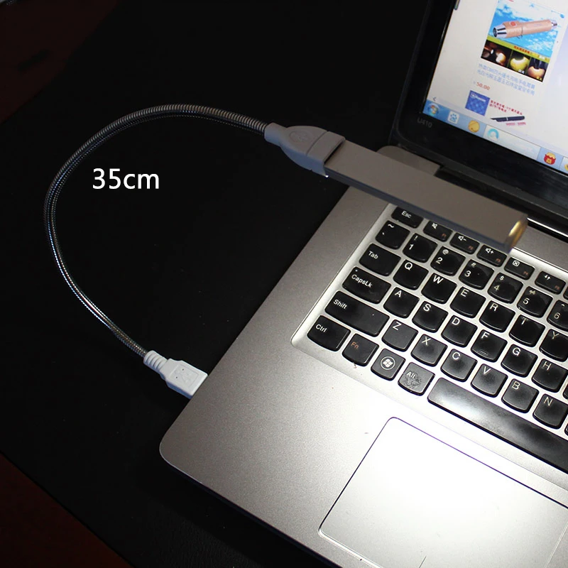 Светодиодный светильник с металлическим USB кабелем и разъемом Папа