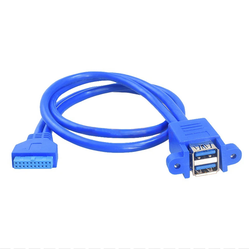 19/20 контактный Женский USB разъем на два 3 0 Tyep A женский кабель материнская плата