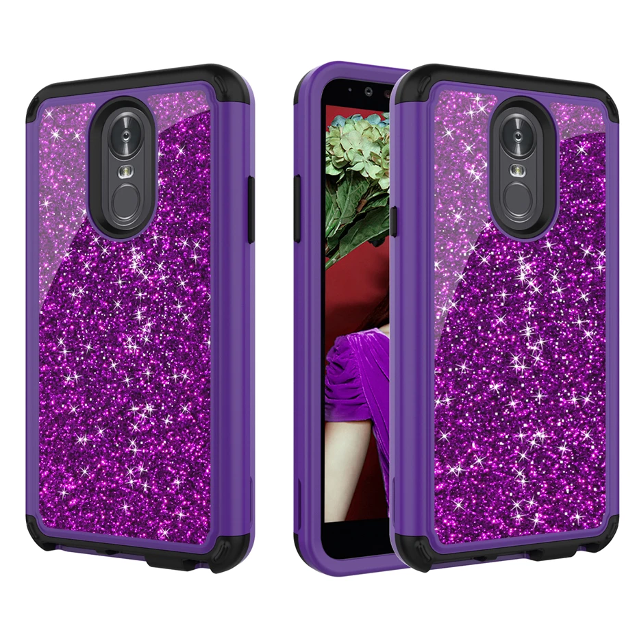 Bling Glitter Case For LG Stylo 4 Stylo4 LM-Q710MS Hybrid PC TPU Dual Layer Shockproof Phone Cover 3 LS777 |