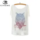 CIVI шикарная женская обувь; Сезон весна-лето; Свободные футболки для женщин и рукавами 