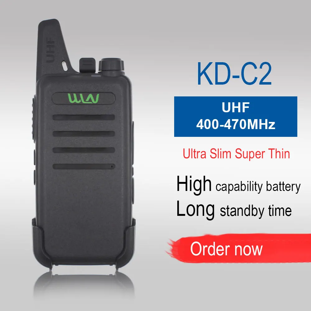 

New WLN KD-C2 Walkie Talkie Professinal Raio UHF Two Way Radio High Quality Ultra Thin Portable Ham Radio Upgrade of KD-C1