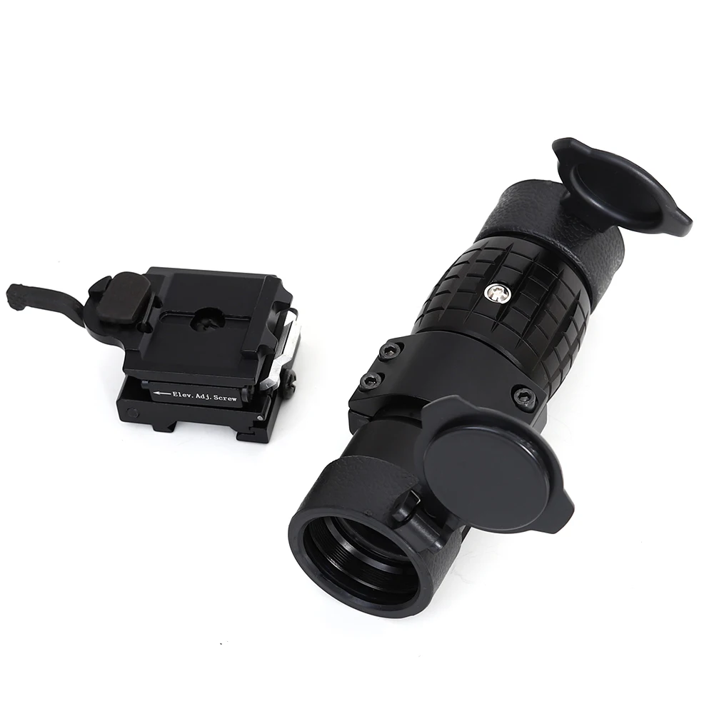Tactical ET Style 4X FXD Magnifier scopes with Adjustable QD Mount Sight Scope 20mm Picatinny Weaver tactical softair hunting