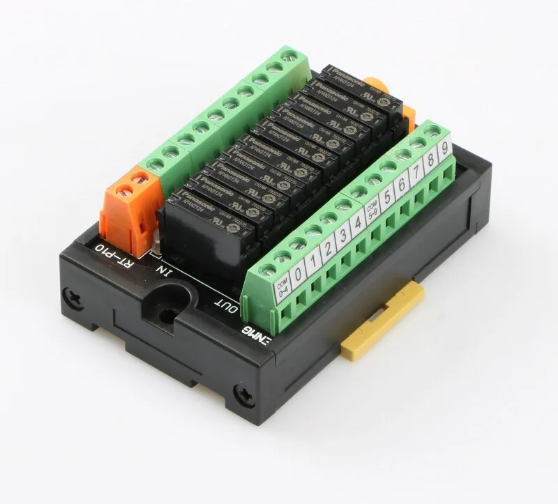 10 способ RT-P10S 5VDC 12VDC 24VDC открытый контакт релейный модуль с PLC разъемом выходной