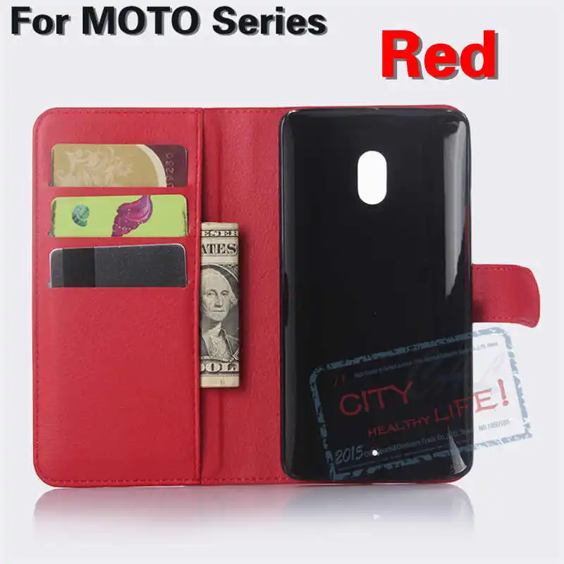 Чехол для Motorola Moto E6 E5 E4 C G8 G7 G6 G5 Plus Play Go из искусственной кожи чехол s для Moto P40 P30 Play One power Zoom Coque - Цвет: Red
