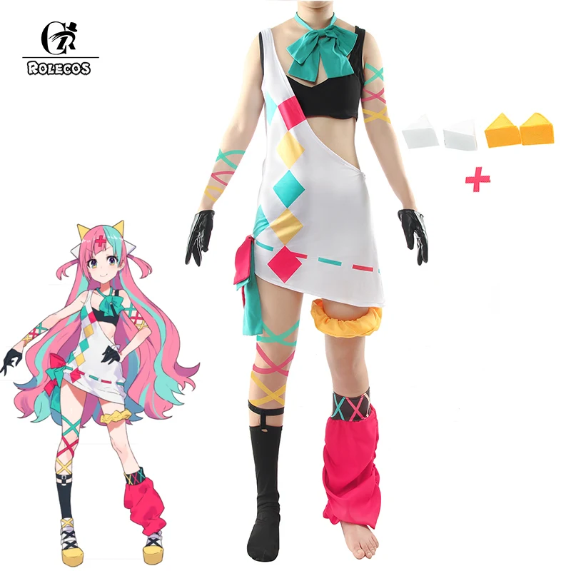 ROLECOS пинки поп хепберн косплей костюм аниме виртуальная ютубер костюмы мизинец