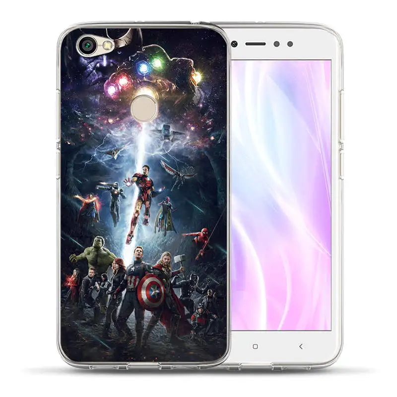 01 Роскошные герои Marvel Мягкий силиконовый чехол для телефона для Xiaomi Redmi 3S Note 3 4 4X 5A 5 6 Plus Pro Prime чехол Чехол Мстители Hoesjes - Цвет: 01