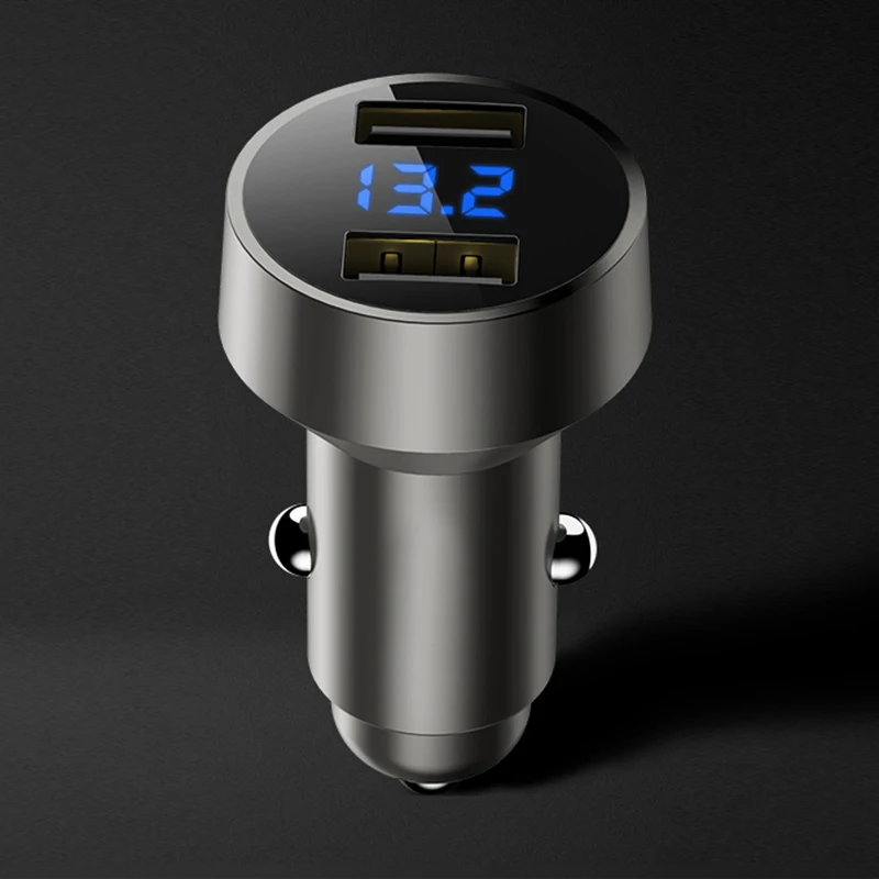 2-портовое многофункциональное автомобильное зарядное устройство 12-24 В с двойным