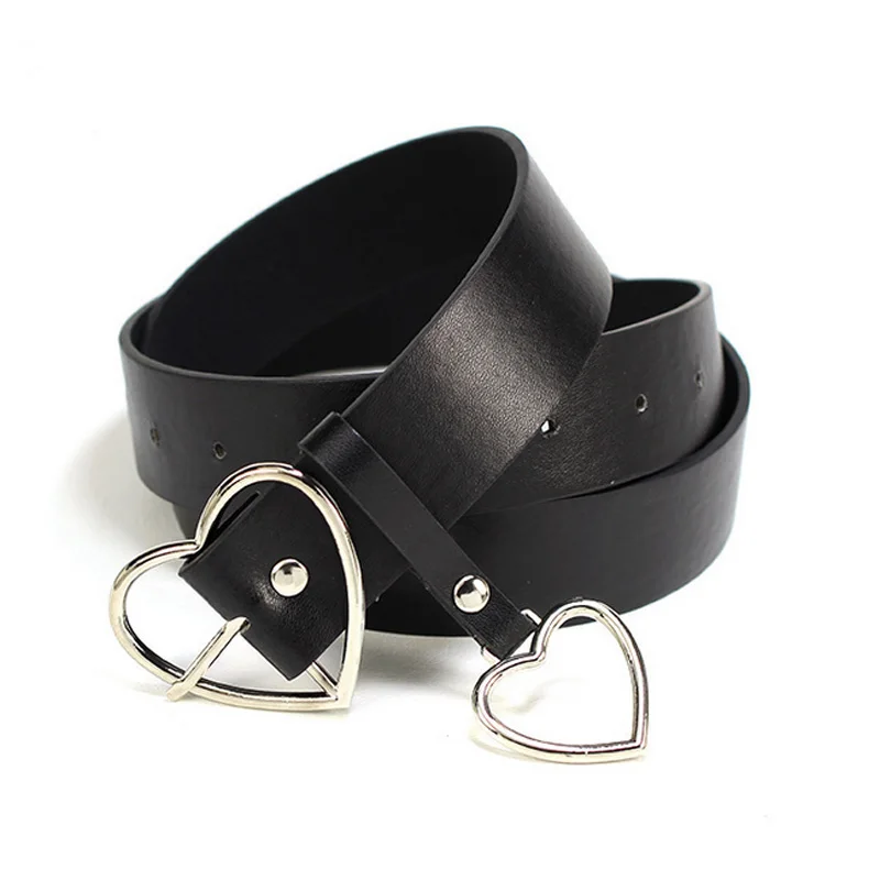 Женский ремень унисекс с металлическим кольцом дизайнерский в стиле панк