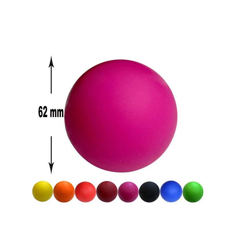 Massage Ball 100% Rubber Hockey Lacrosse 64mm Trigger Point Relaxation Self | Fitness Balls