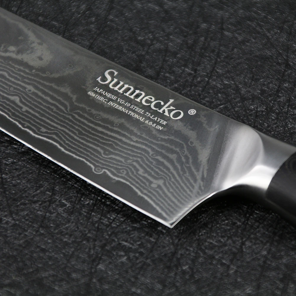SUNNECKO профессиональный 8 дюймов нож шеф-повара дамасский Мясорубка японский VG10