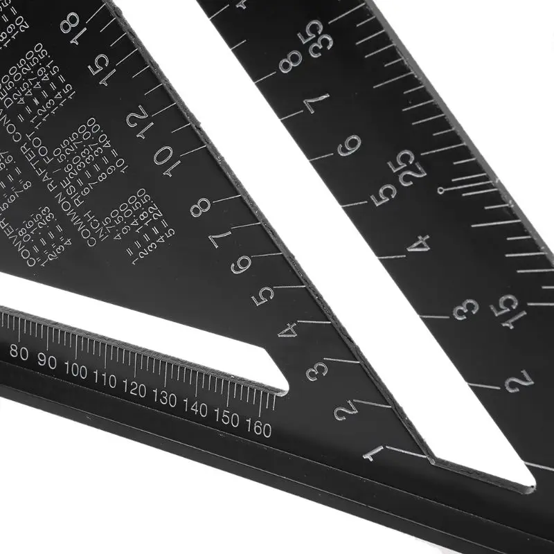12Inch Aluminum Alloy Metric Triangle Ruler Angle Protractor Square Woodwork Gauge High Precision Measuring Tool | Инструменты