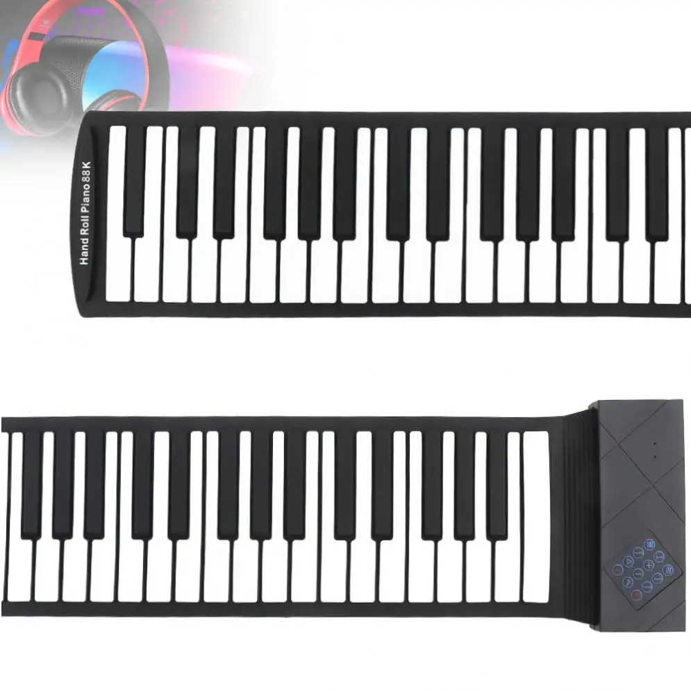 88 клавиш USB MIDI свернутый пианино электронный портативный силиконовый гибкий