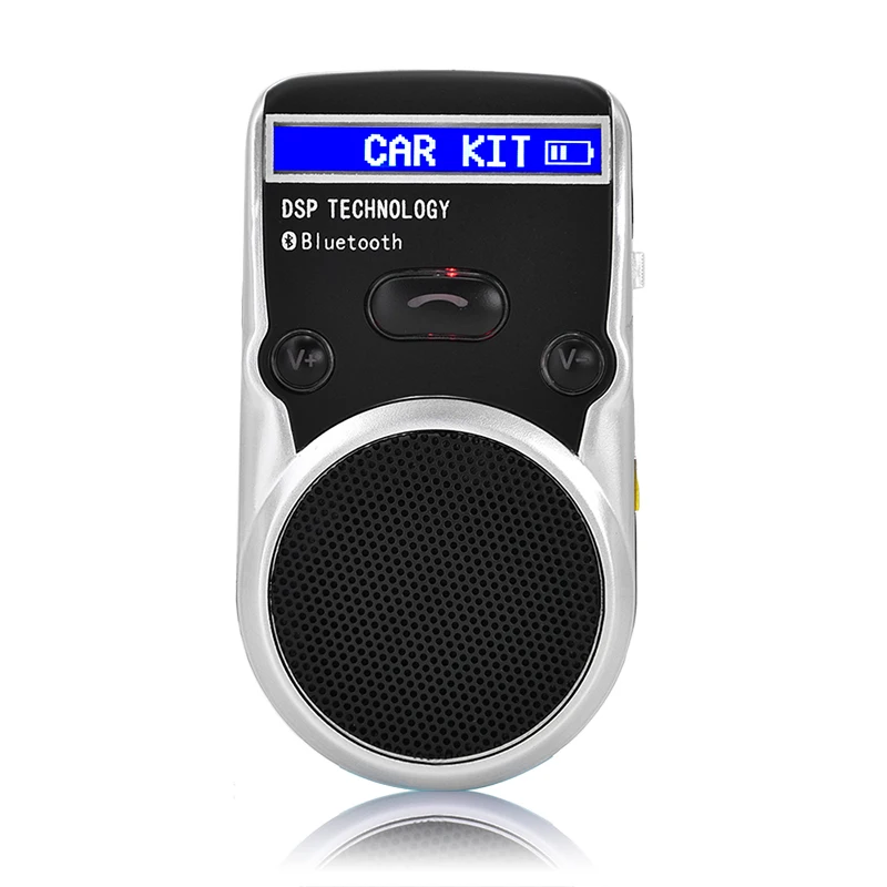 Громкая связь с солнечной батареей беспроводная Bluetooth ЖК дисплей автомобильный