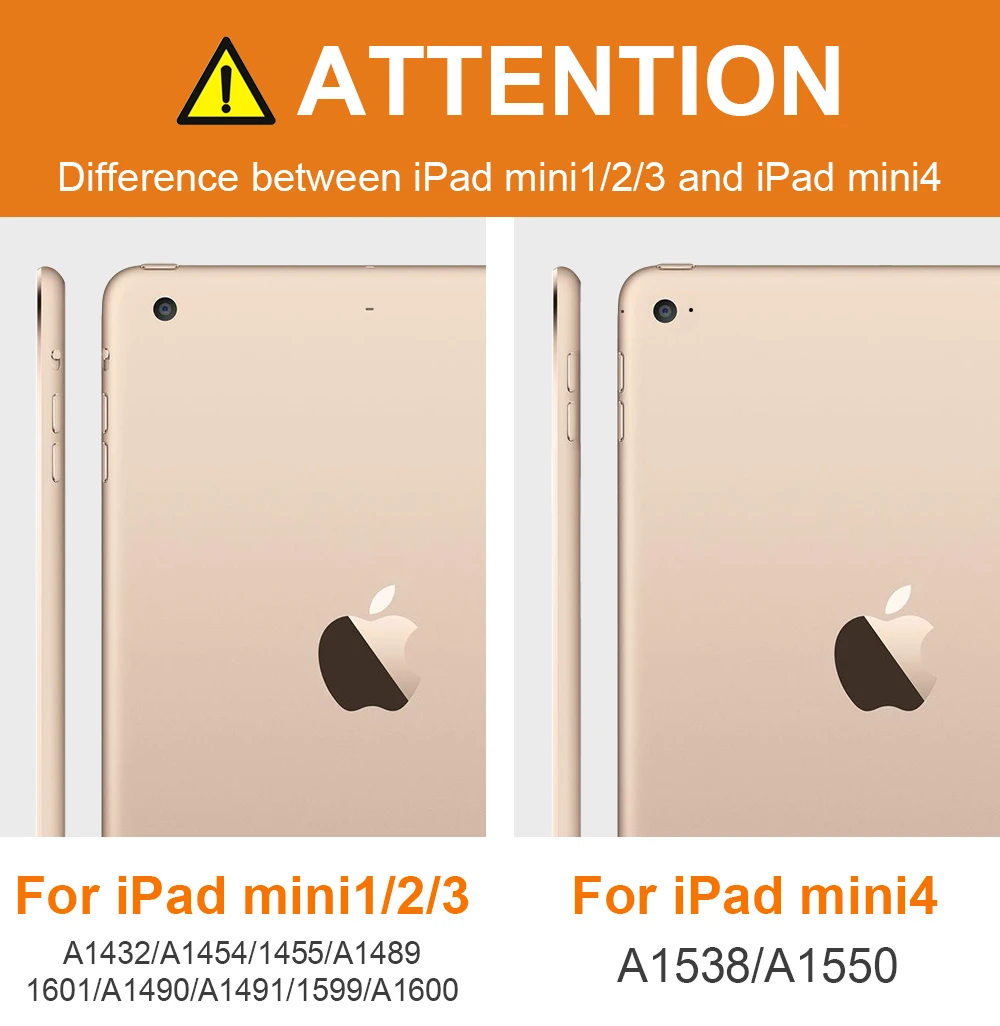 Чехол для ipad Mini 5 4 3 2 1 тонкий трехслойный чехол из искусственной кожи с подставкой