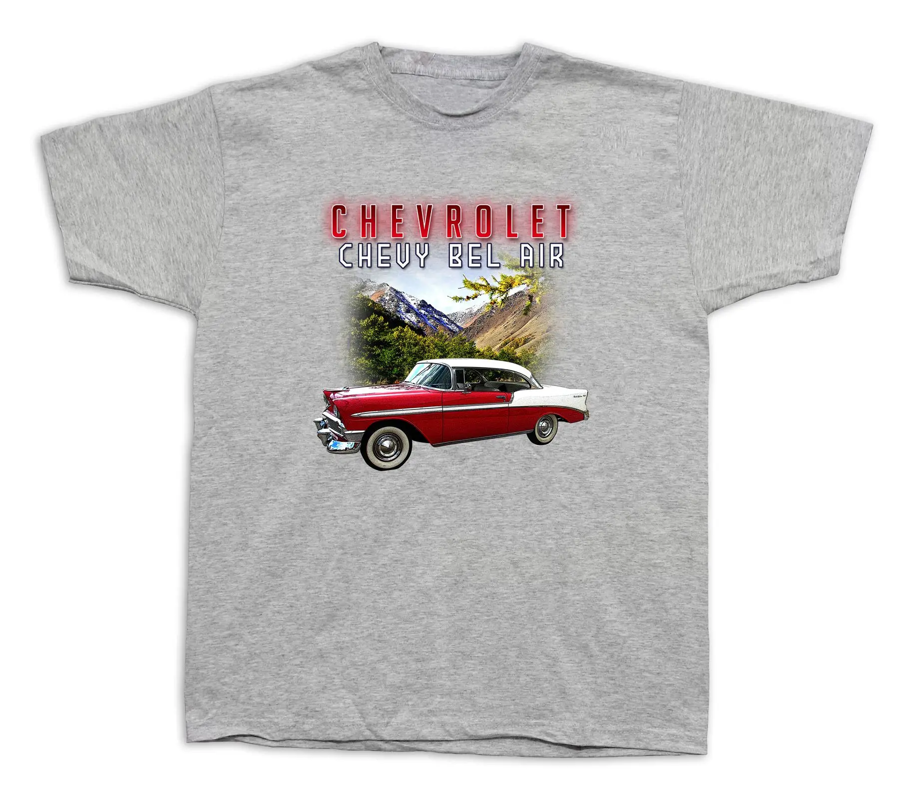 Мужские футболки футболка с принтом 1956 Chevrolet Bel Air винтажная Классическая