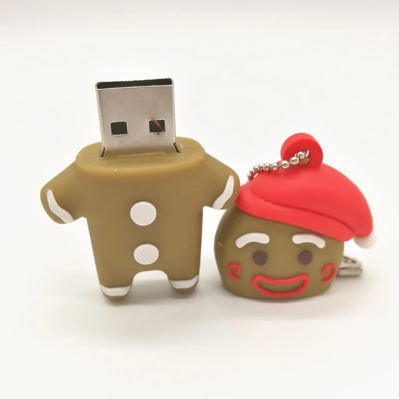 Новый имбирный человек USB флеш накопитель Флешка 4 ГБ 8 16 32 милый мультяшный Usb