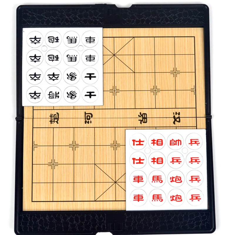 Новые Классические Пластиковые кнопки магнитные китайские шахматы Складная