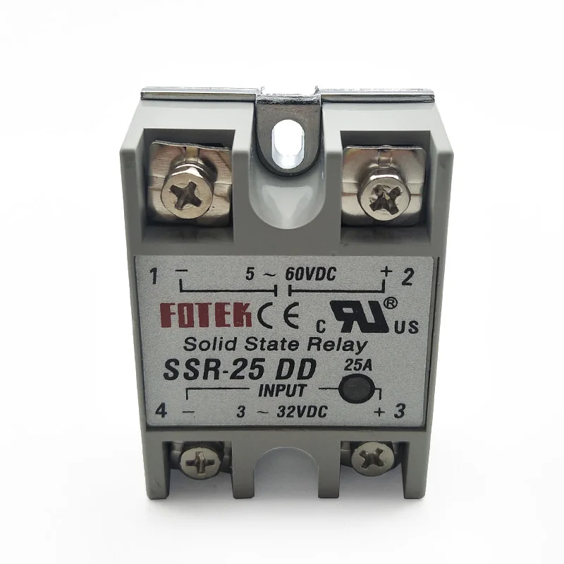 Высокое качество SSR-25DD 25А твердотельные реле DC контроль вход постоянного тока 3-32