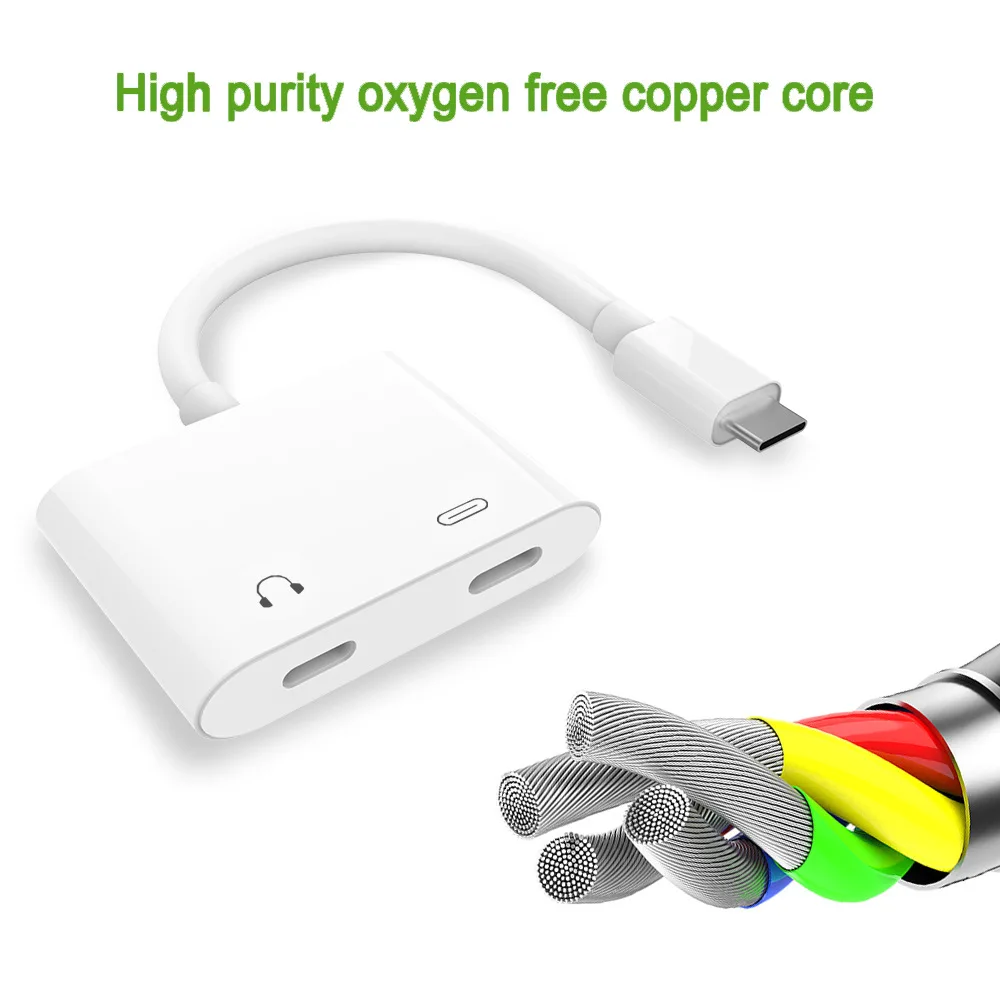 Type-C USB-C-Dual type C аудио адаптер зарядки для huawei P20 P30 Pro Xiaomi mi8 Samsng наушники адаптер сплиттер