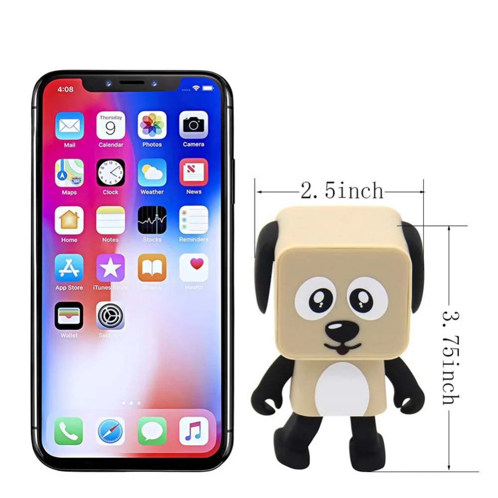 Excelvan Мини Смарт Bluetooth колонки Танцующий Робот собака 4 1 громкоговоритель супер